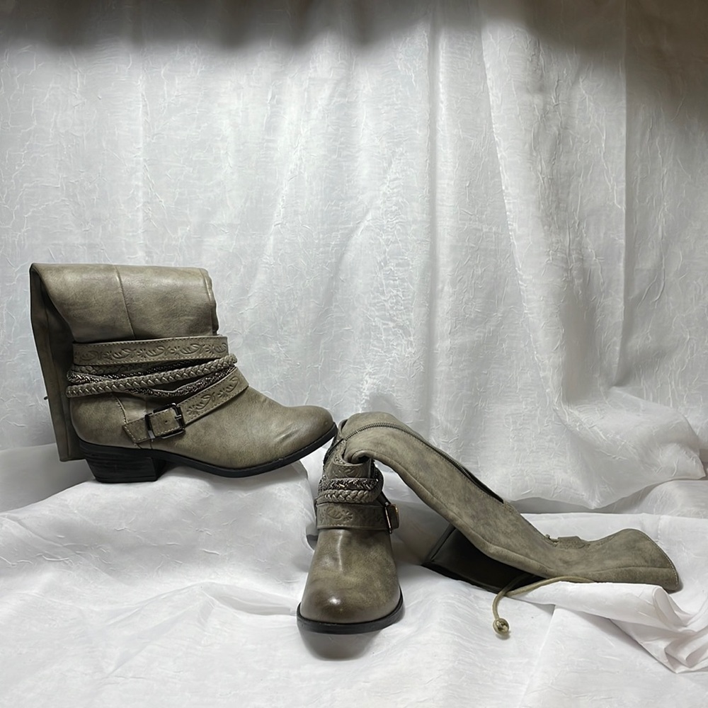 Pre-loved Not Rated Faux Leather Grey Boots - Size 6